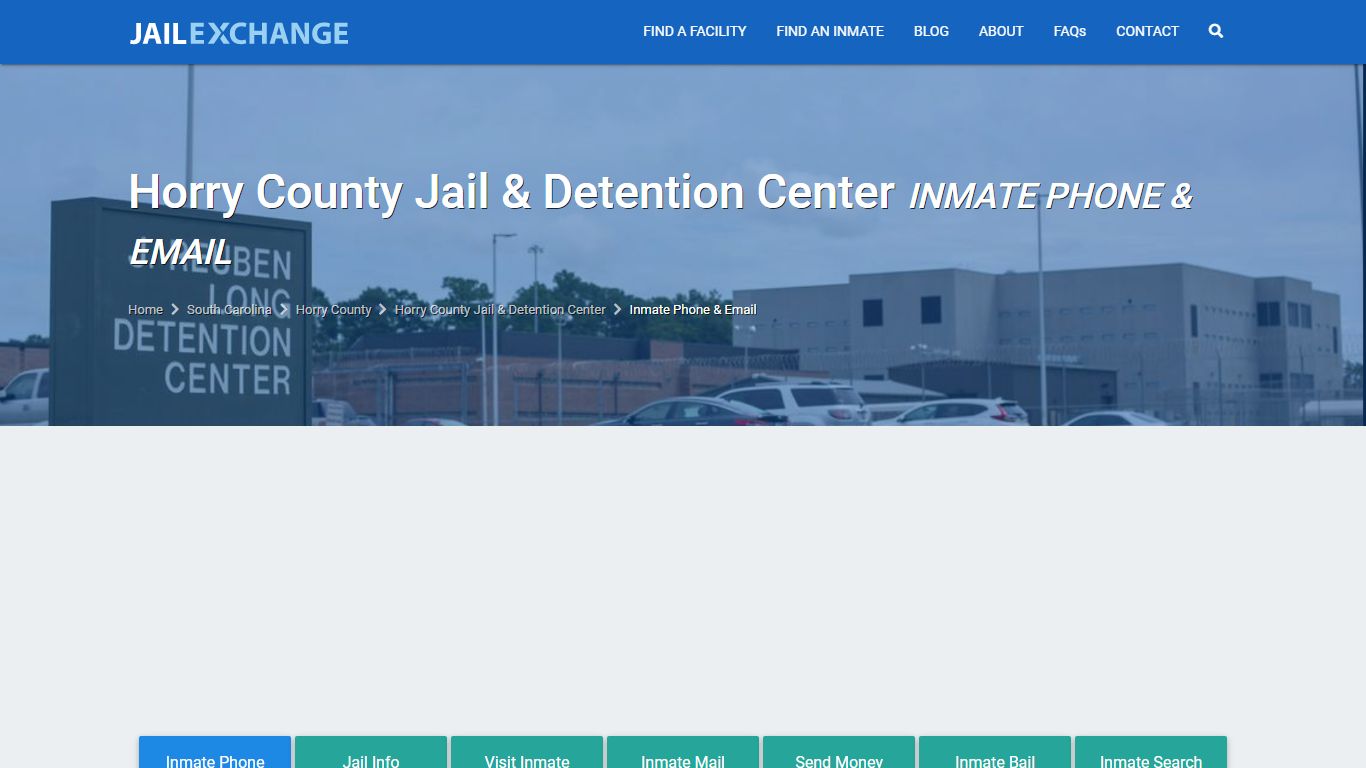 Horry County Jail & Detention Center Inmate Phone & Email